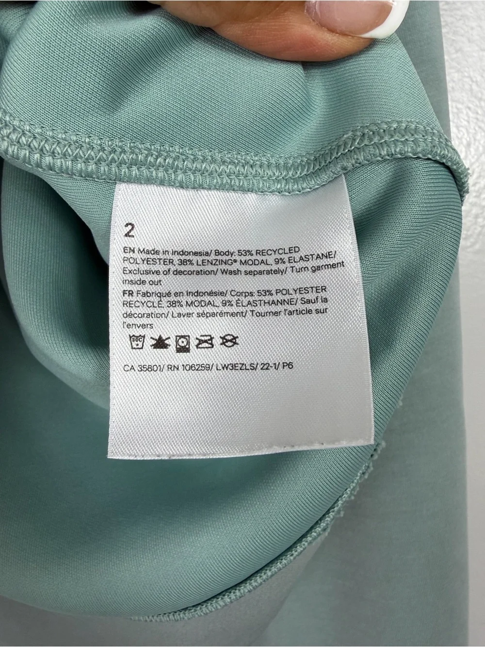 Lululemon Perfectly Oversized Cropped Crew *Softstreme Silver Blue sz 2